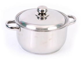 Кастрюля "Классика-ПРИМА" 4 л (объёмные ручки и металлическая крышка) (220/187 мм)