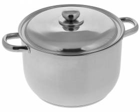 Кастрюля "Классика-ПРИМА" 8 л (объёмные ручки и металлическая крышка) (260/214 мм)