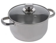 Кастрюля "Славяна" 3 л со стеклянной крышкой (200/171 мм)