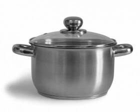 Кастрюля "Славяна" 4 л со стеклянной крышкой (220/187 мм)