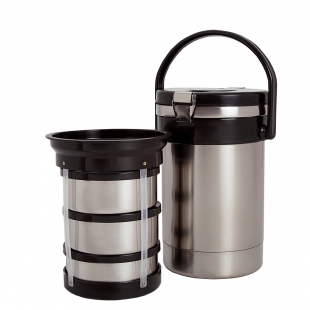 Термос "Экспресс" с широким горлом 3-секционный (с металлическими судками)