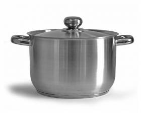 Кастрюля "Славяна" 4,5 л с металлической крышкой (220/187 мм)