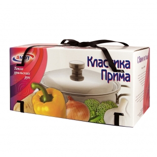 Набор посуды 10 предметов "Классика-ПРИМА" с металлическими крышками