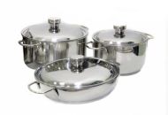 Набор посуды 6 предметов "Классика-ПРИМА" с металлическими крышками