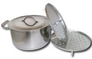 Кастрюля для варки мантов 12 л с 2 вставками